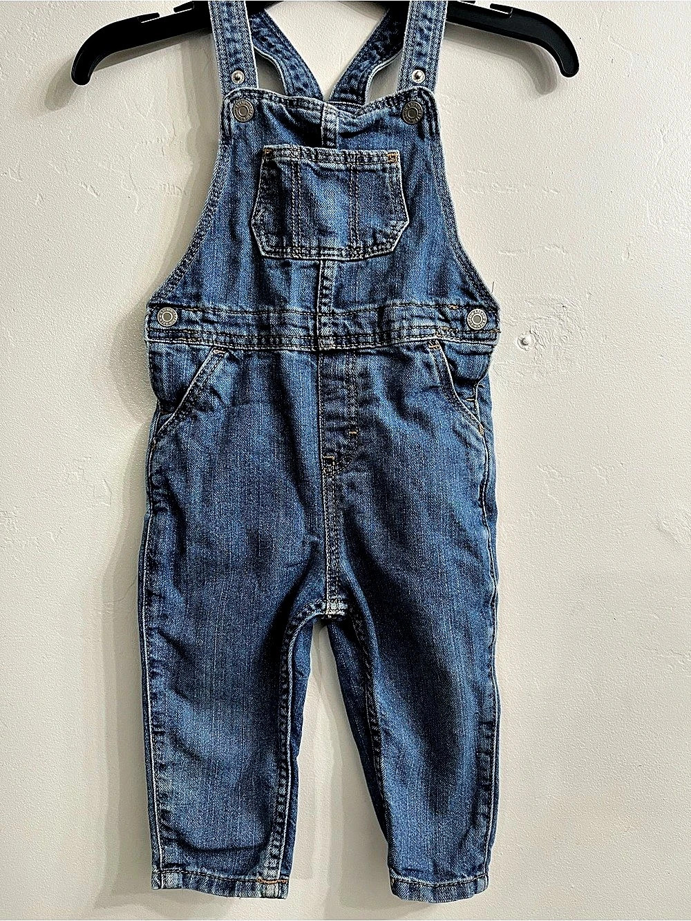 H&M Kids Denim Overalls Blue Baby 12-18M